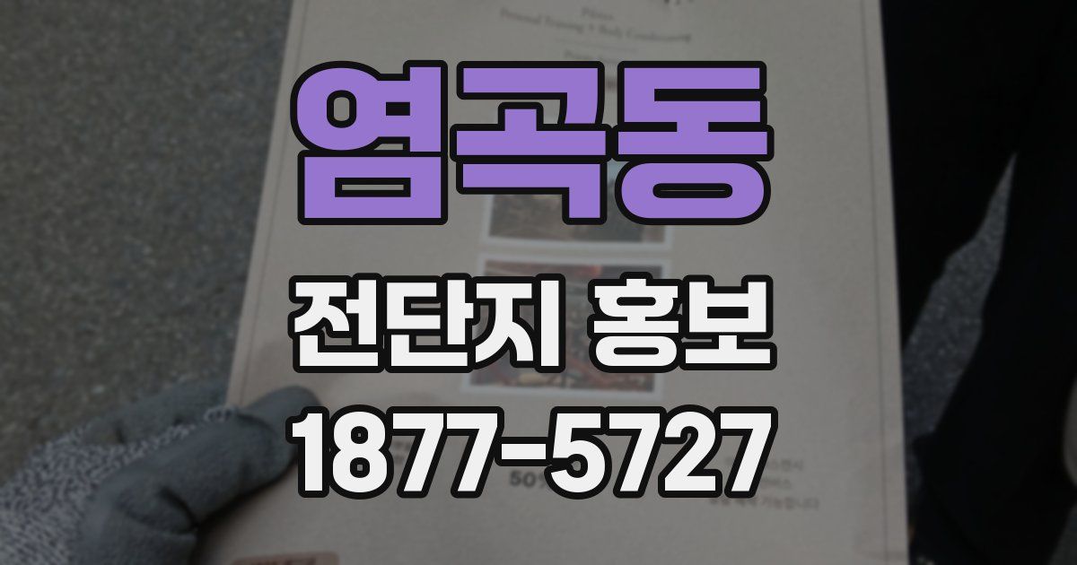 염곡동 전단지 홍보