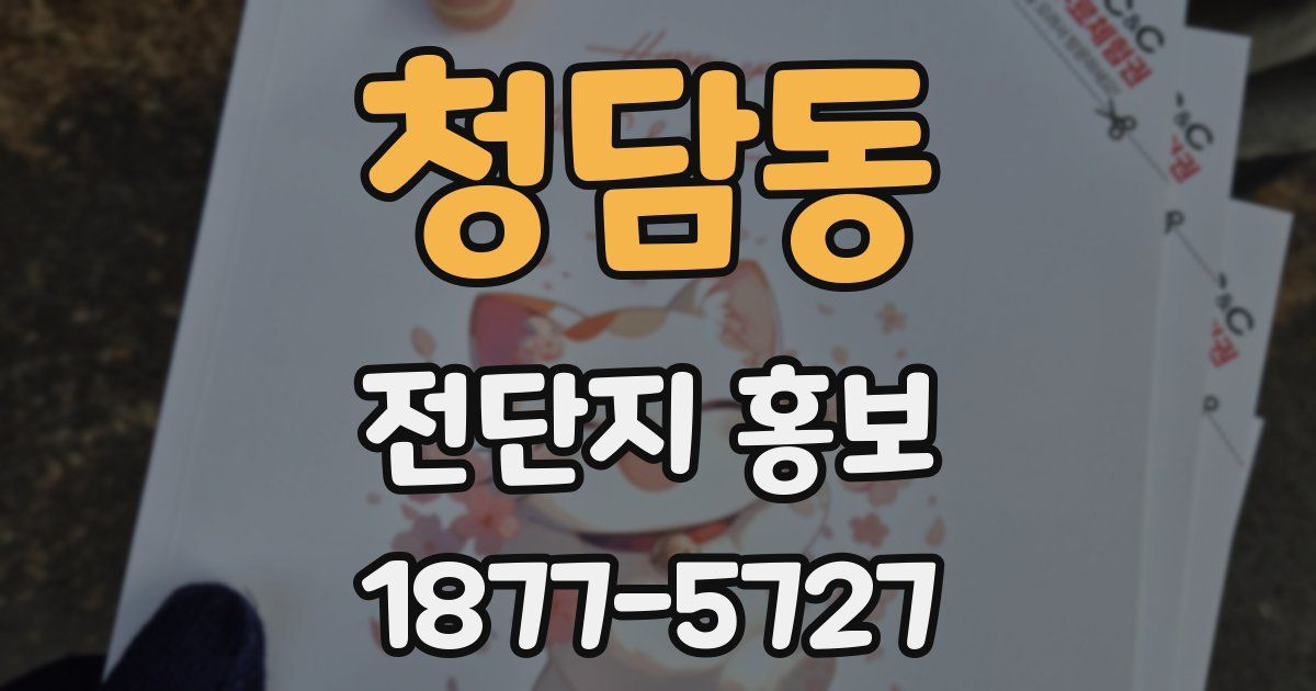 청담동 전단지 홍보