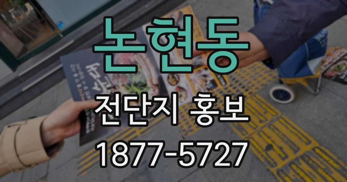 논현동 전단지 홍보