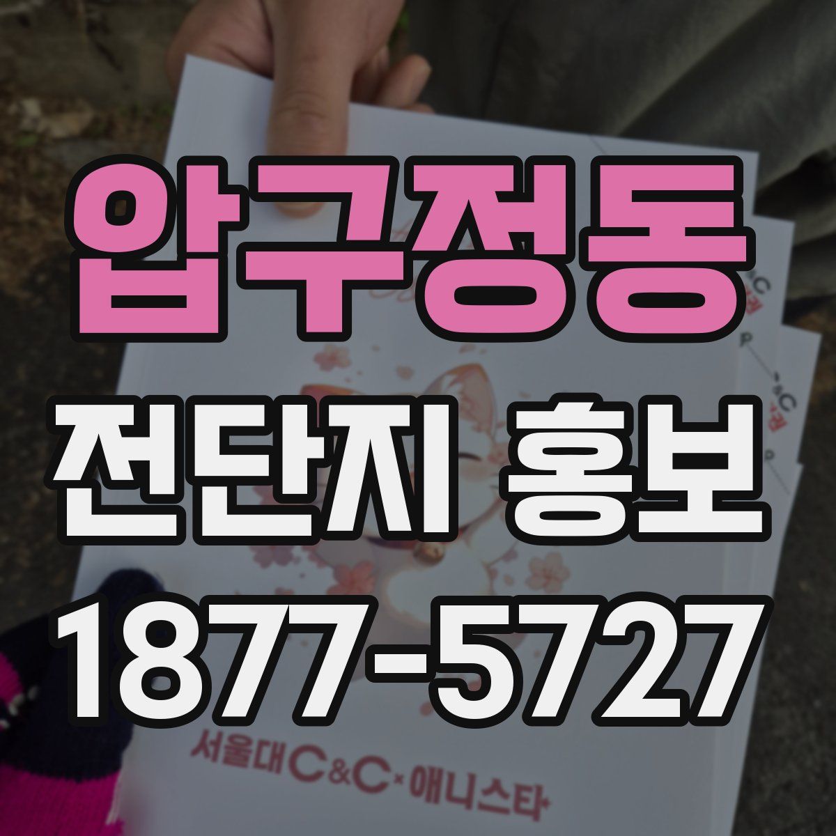 압구정동 전단지 홍보