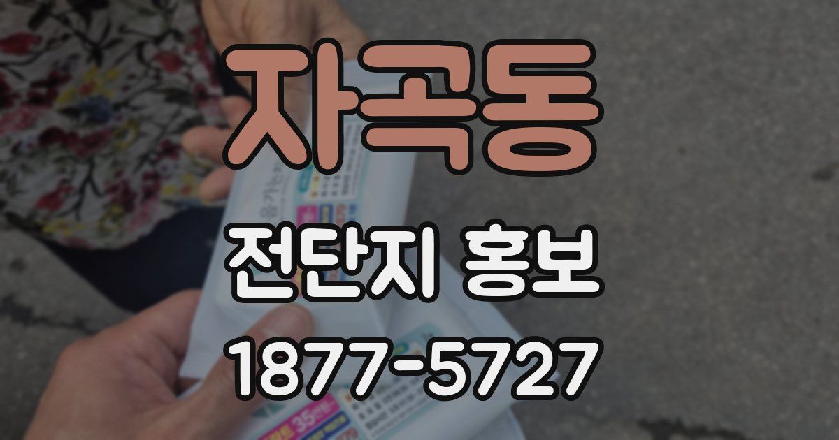 자곡동 전단지 홍보