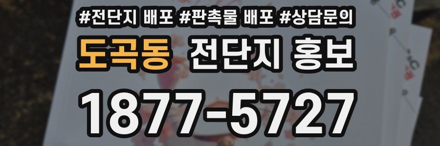 도곡동 전단지 홍보
