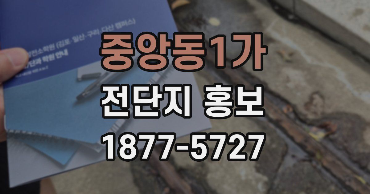 중앙동1가 전단지 홍보