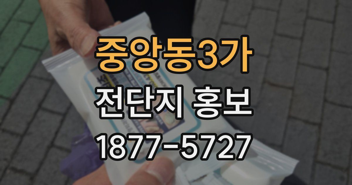 중앙동3가 전단지 홍보