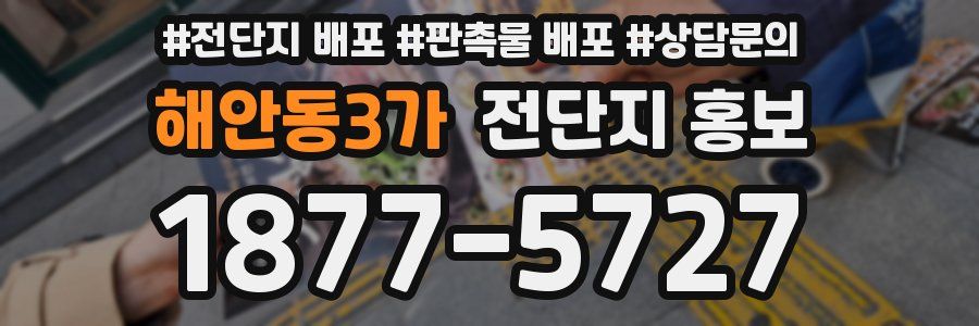 해안동3가 전단지 홍보