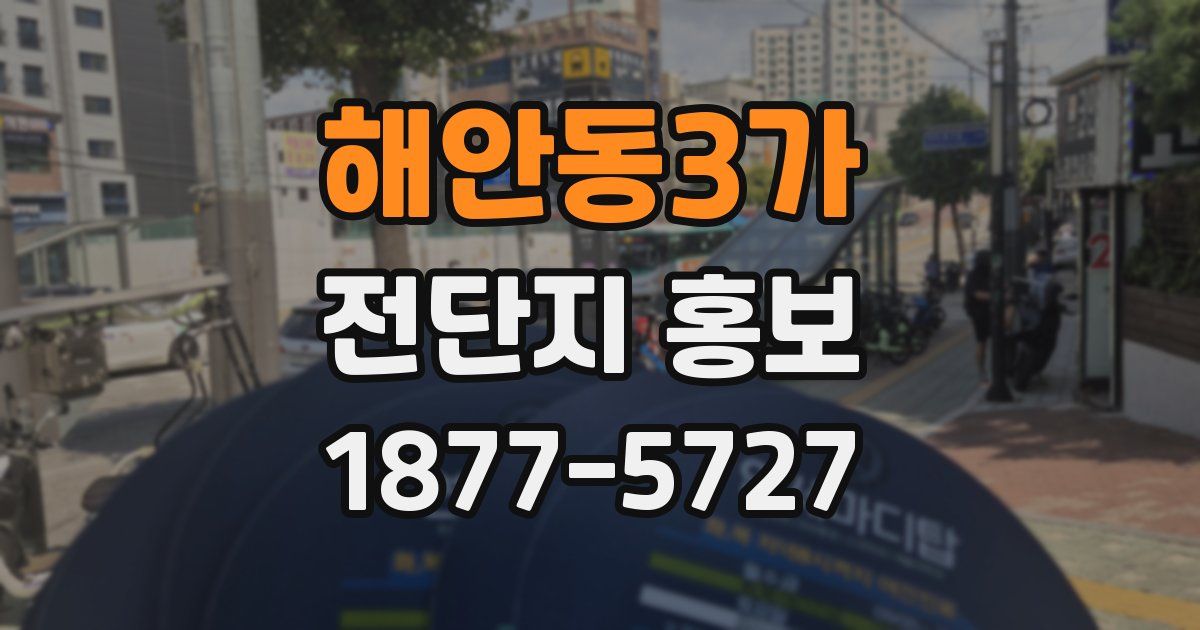 해안동3가 전단지 홍보