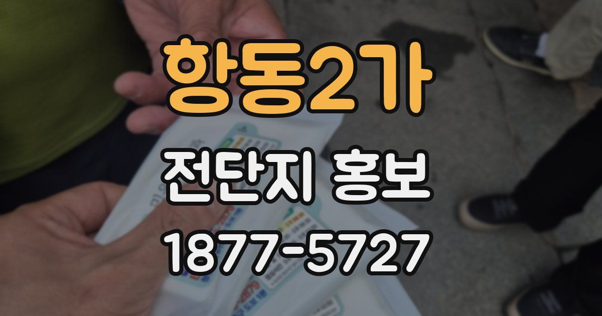 항동2가 전단지 홍보