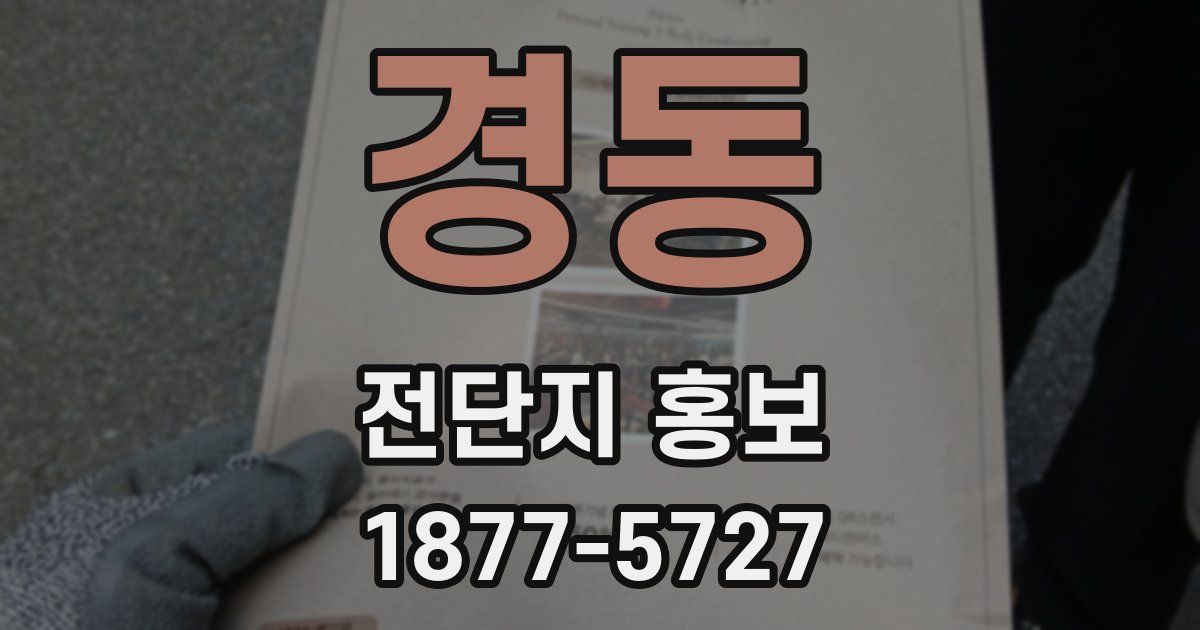 경동 전단지 홍보