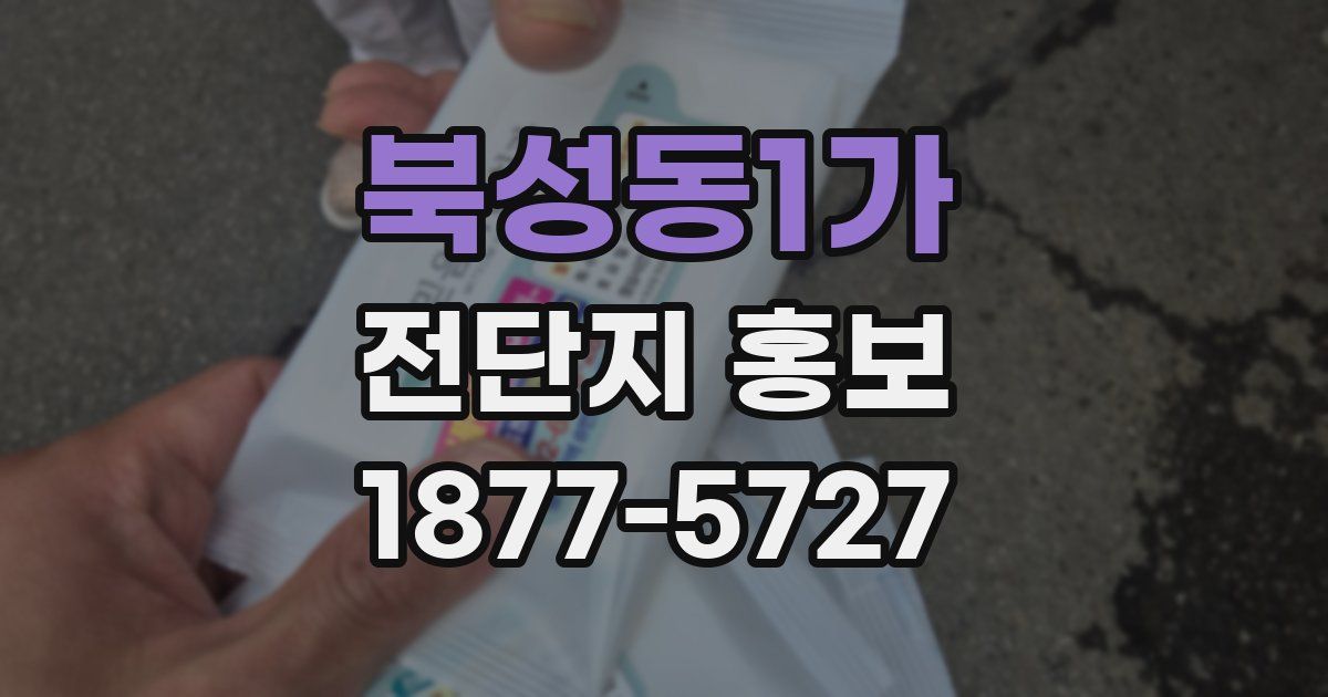 북성동1가 전단지 홍보