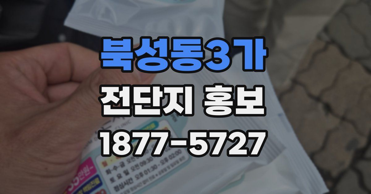 북성동3가 전단지 홍보