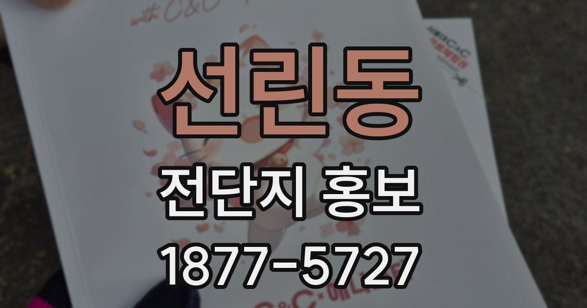 선린동 전단지 홍보