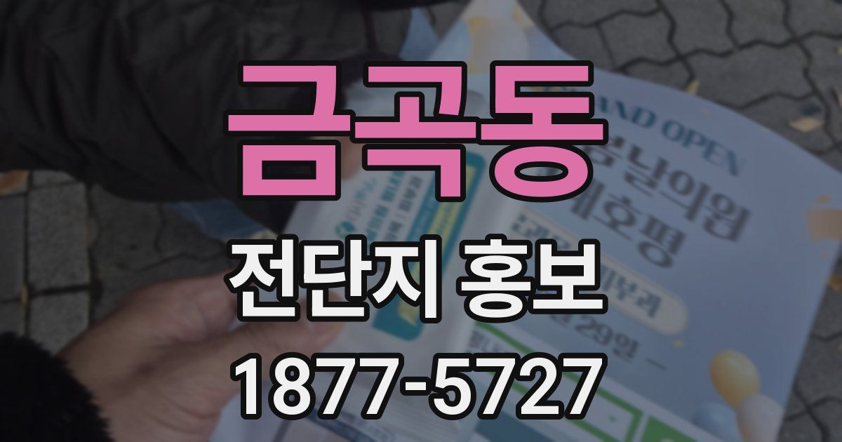 금곡동 전단지 홍보
