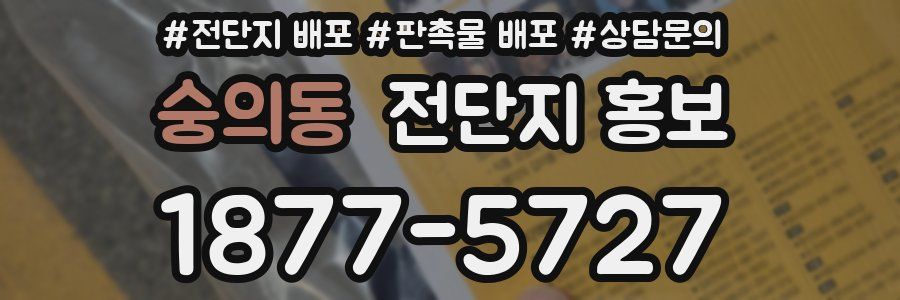 숭의동 전단지 홍보