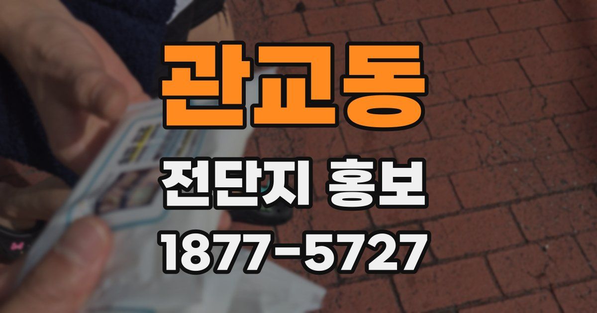 관교동 전단지 홍보