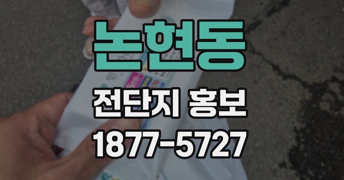 논현동 전단지 홍보