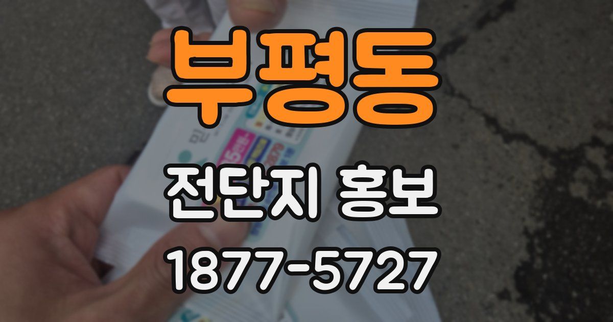부평동 전단지 홍보