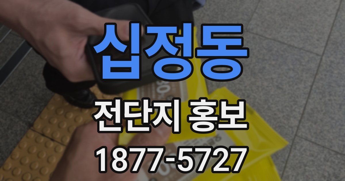 십정동 전단지 홍보