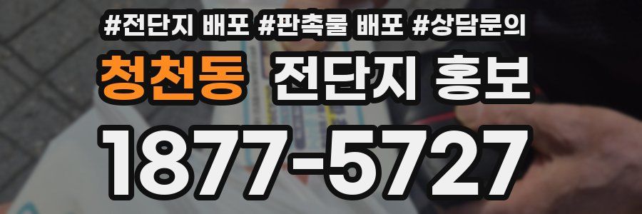 청천동 전단지 홍보