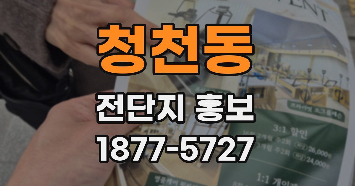 청천동 전단지 홍보