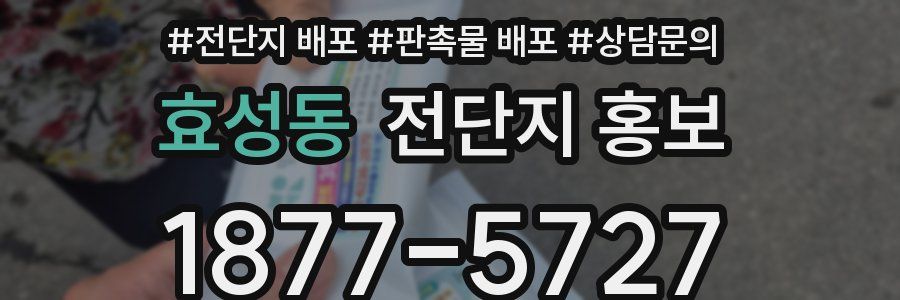 효성동 전단지 홍보