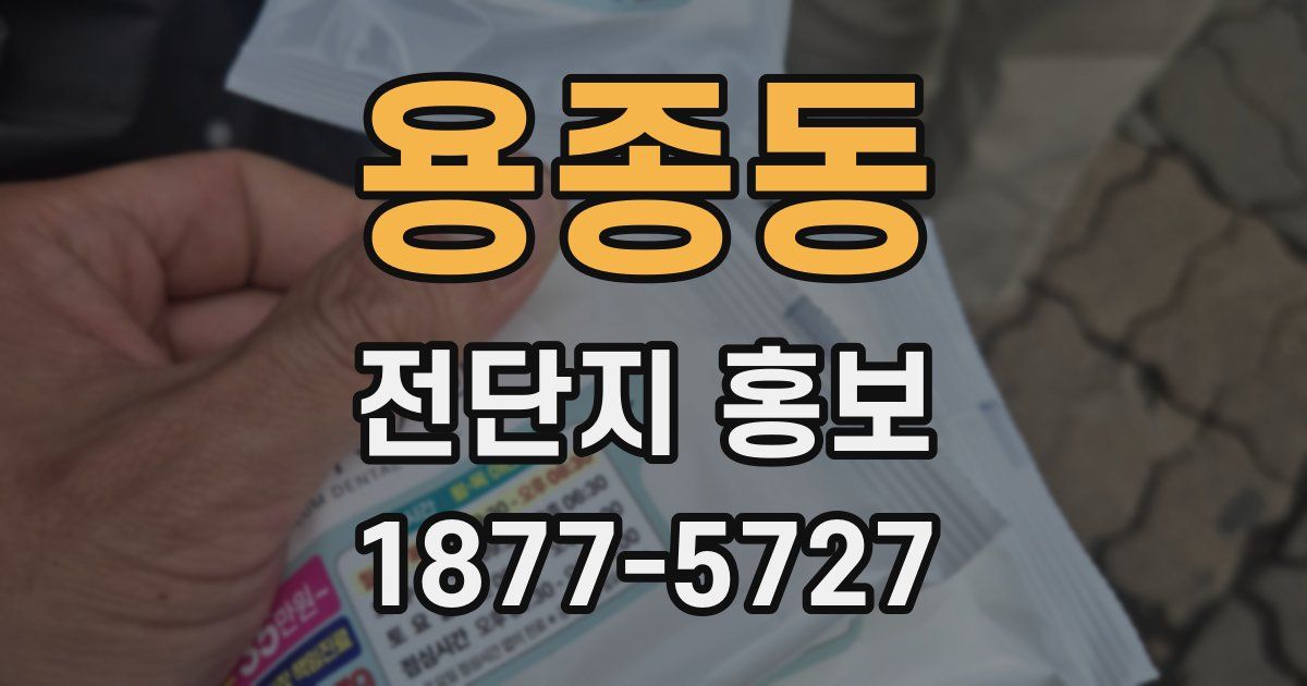 용종동 전단지 홍보