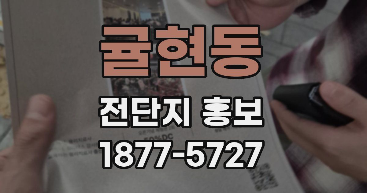 귤현동 전단지 홍보
