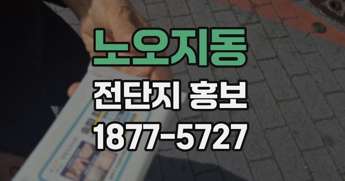 노오지동 전단지 홍보