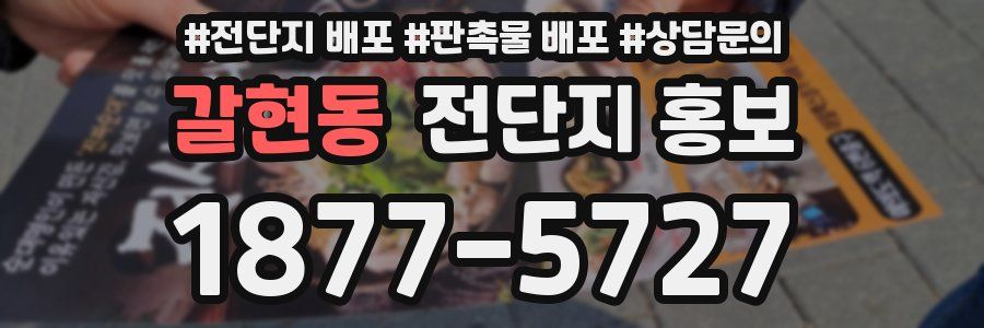 갈현동 전단지 홍보