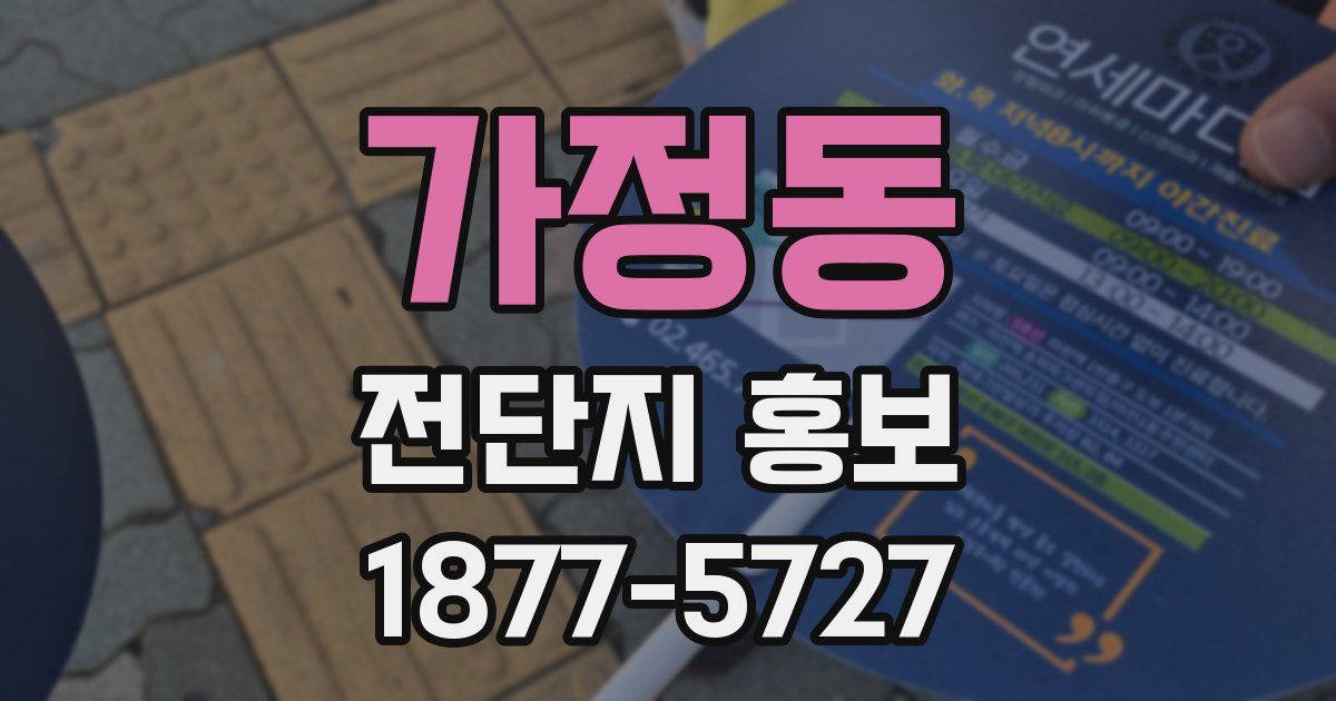 가정동 전단지 홍보