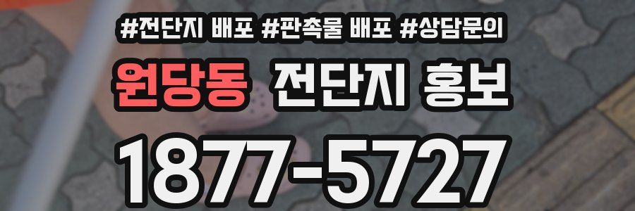 원당동 전단지 홍보
