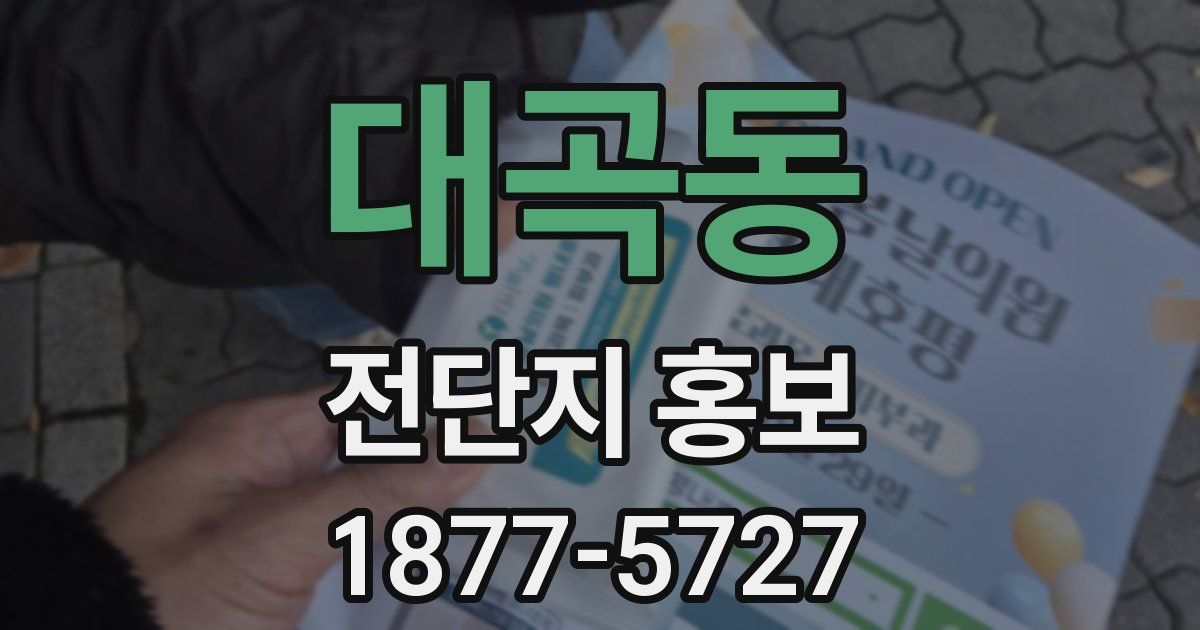 대곡동 전단지 홍보