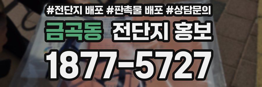 금곡동 전단지 홍보