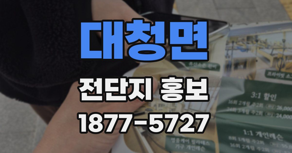 대청면 전단지 홍보