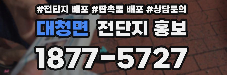 대청면 전단지 홍보