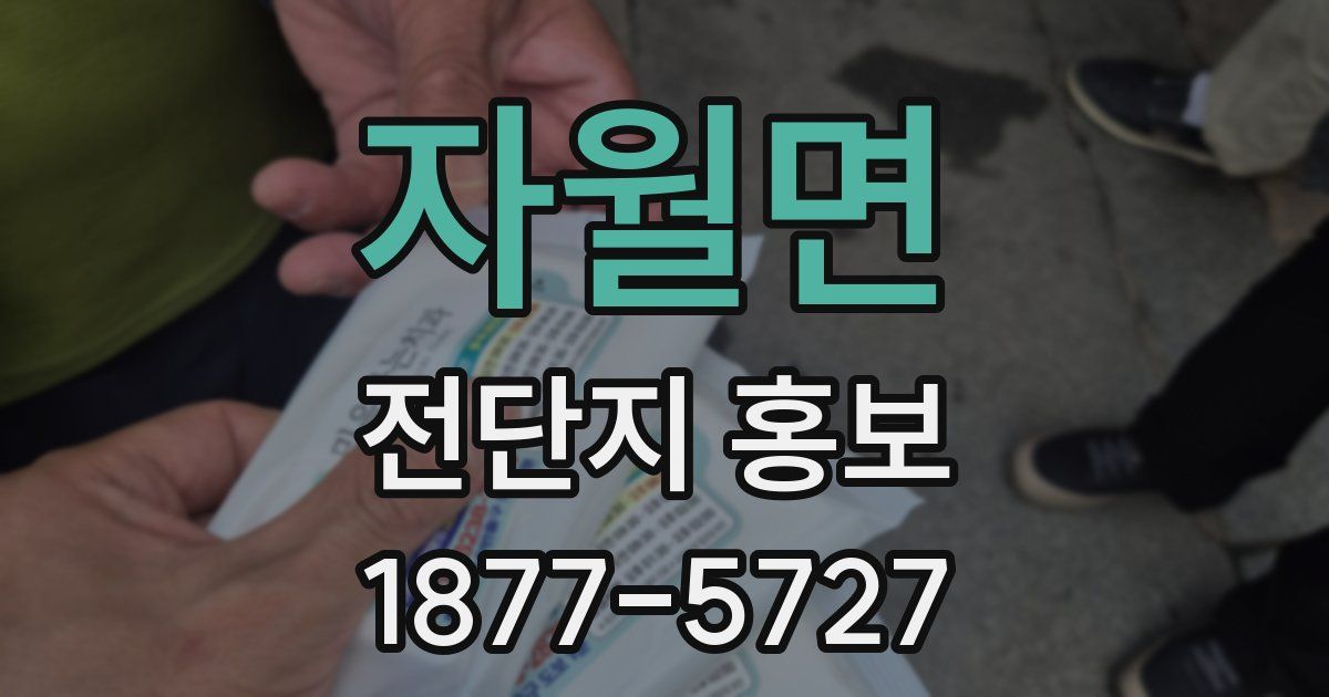 자월면 전단지 홍보