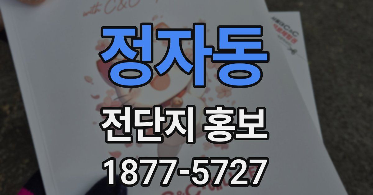 정자동 전단지 홍보