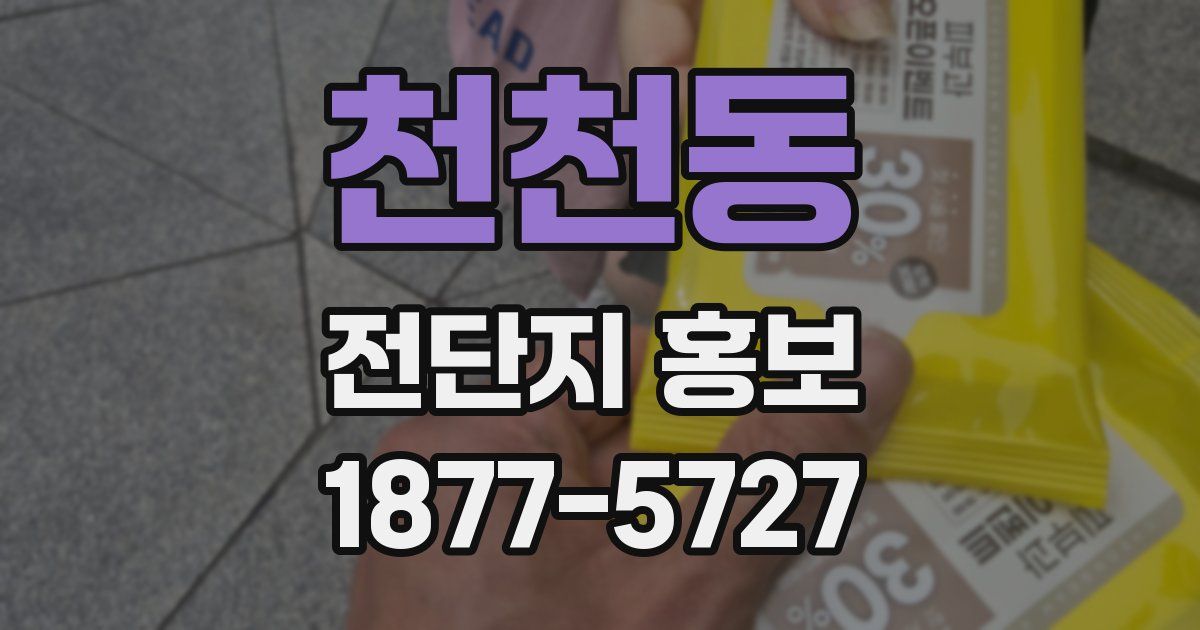 천천동 전단지 홍보