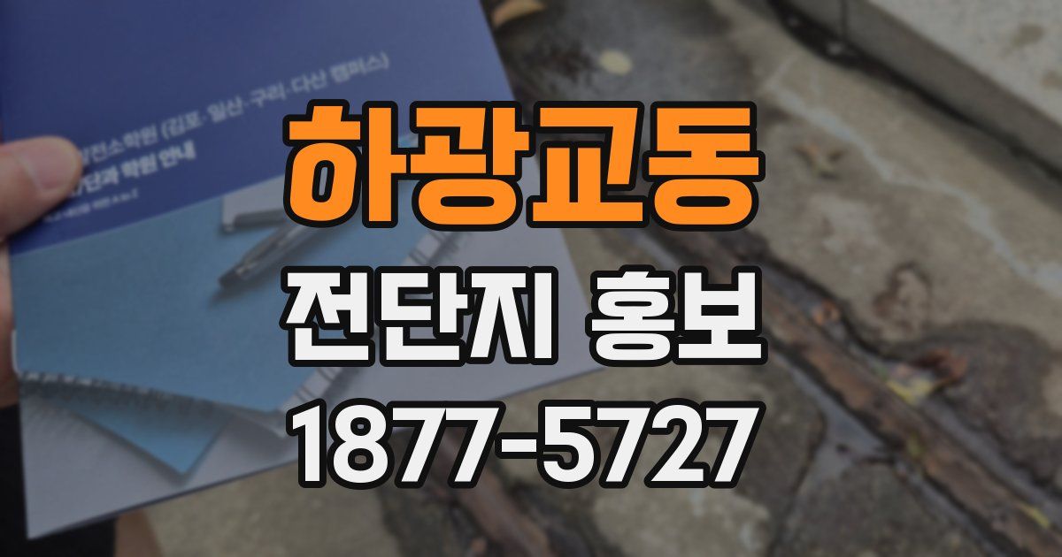 하광교동 전단지 홍보