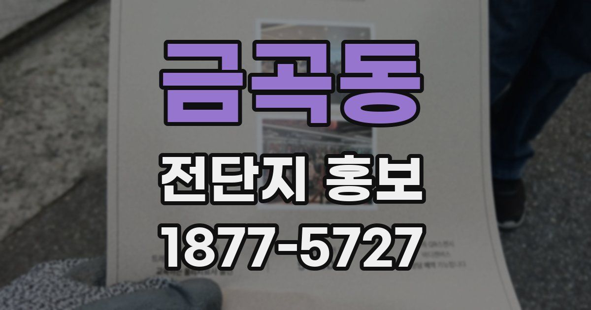 금곡동 전단지 홍보