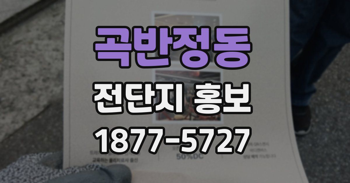 곡반정동 전단지 홍보
