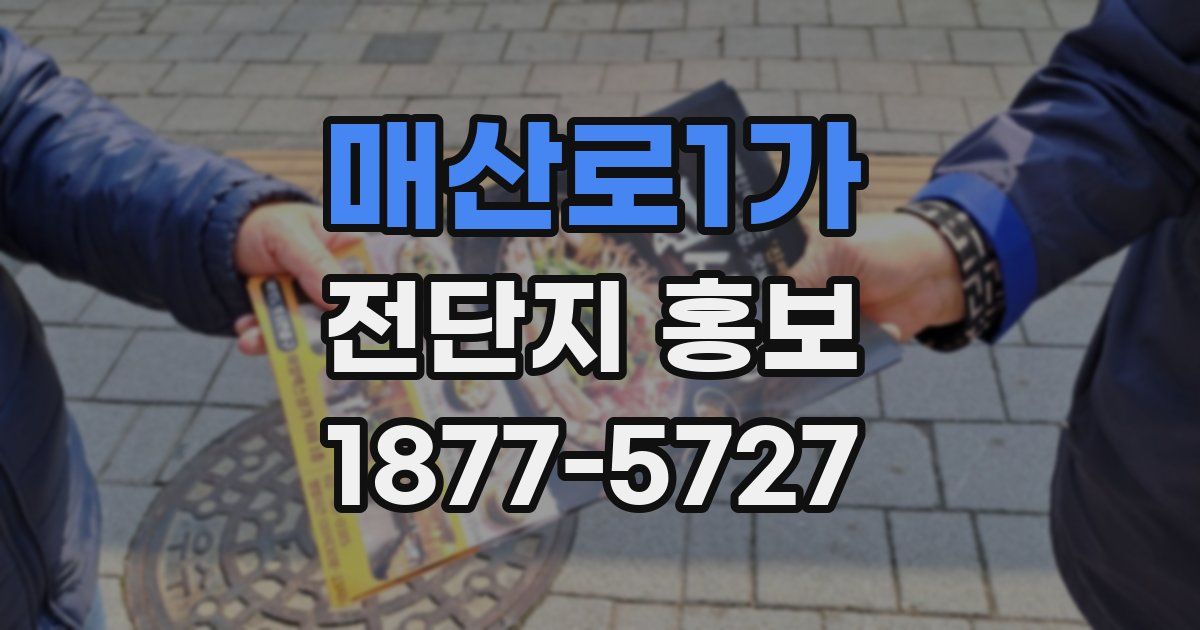 매산로1가 전단지 홍보