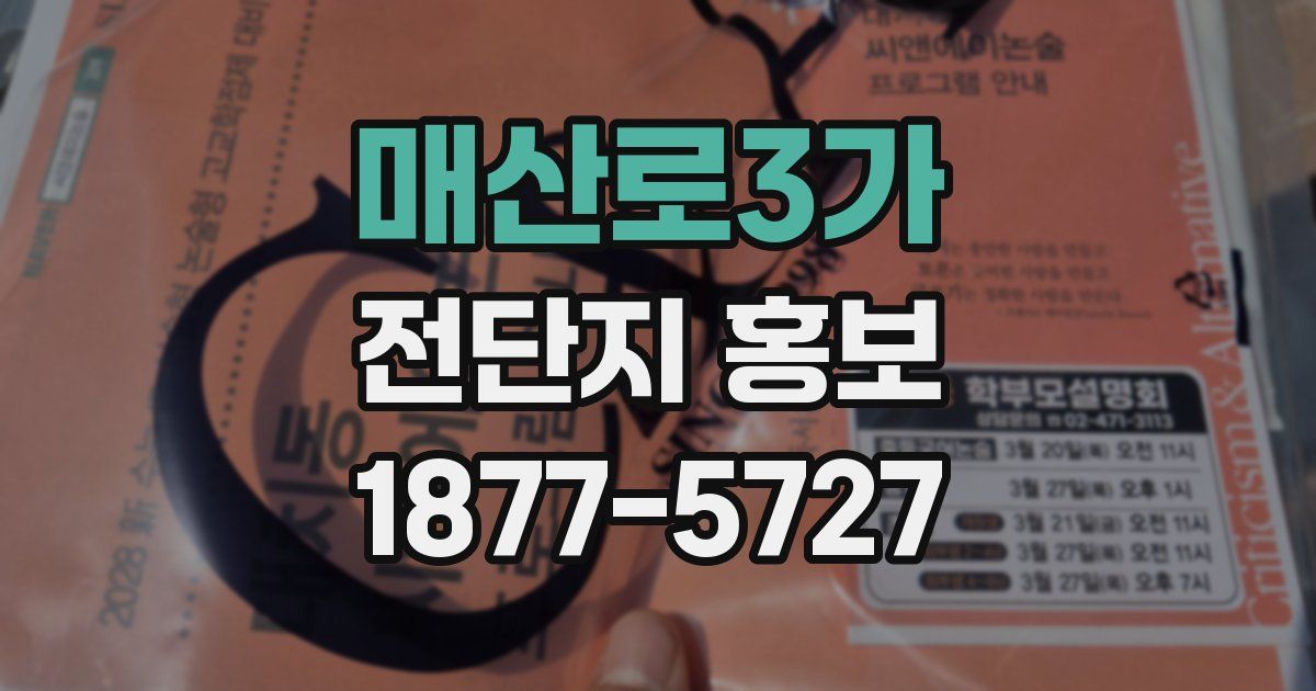 매산로3가 전단지 홍보