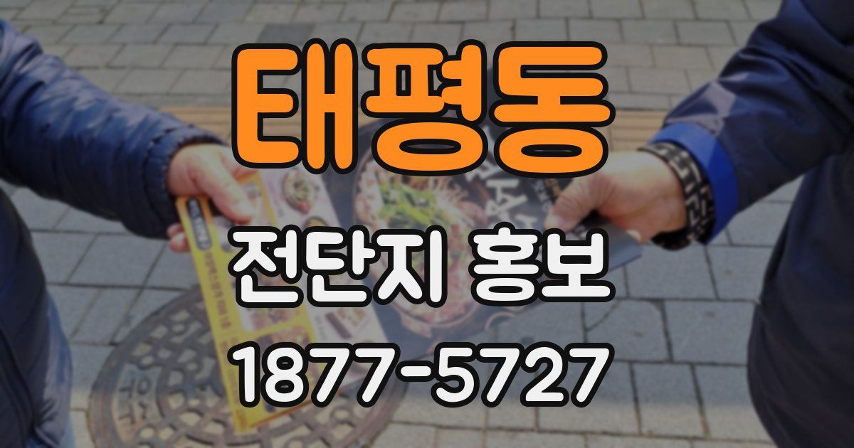 태평동 전단지 홍보