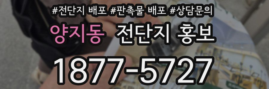 양지동 전단지 홍보