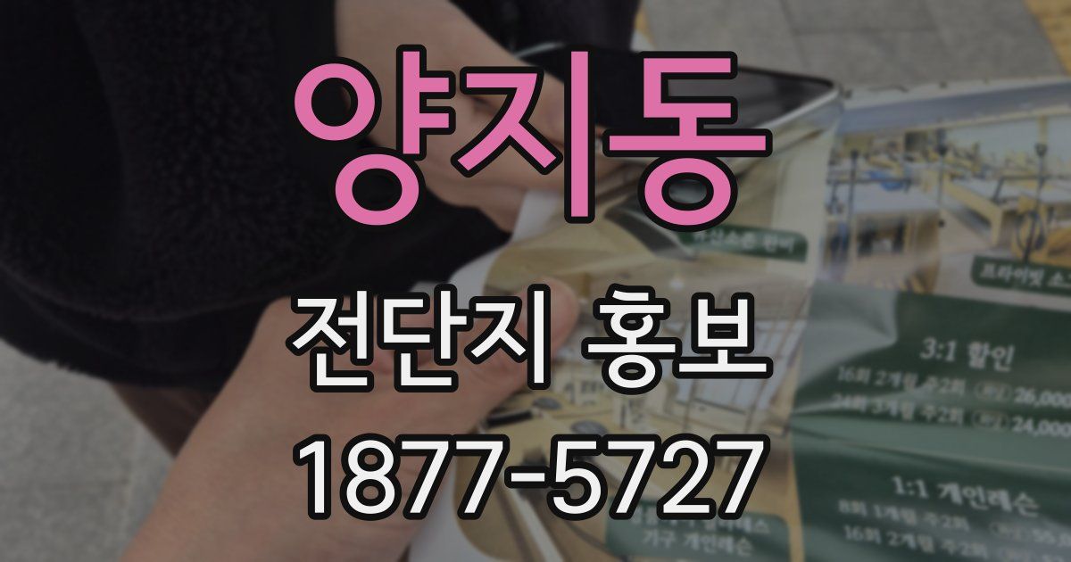 양지동 전단지 홍보
