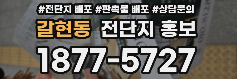 갈현동 전단지 홍보