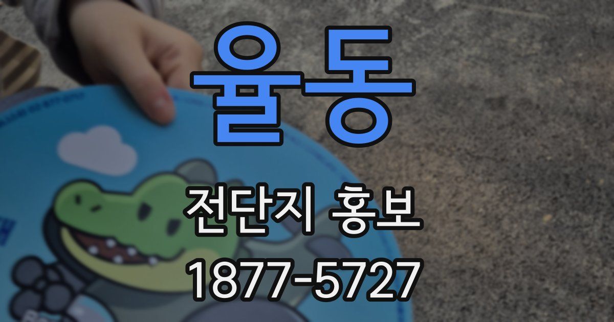 율동 전단지 홍보
