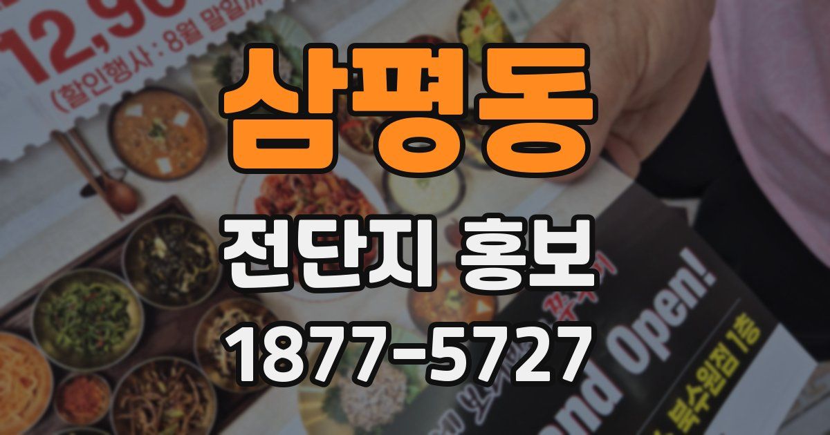 삼평동 전단지 홍보
