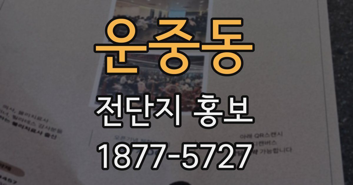 운중동 전단지 홍보