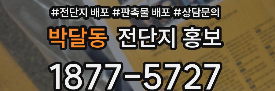 박달동 전단지 홍보
